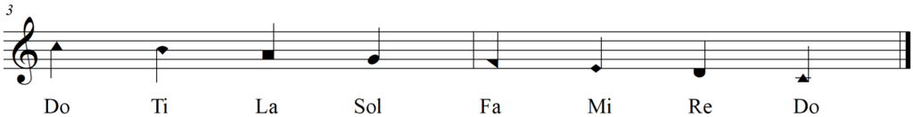 Shape Note Sight Singing in C Major 2 line 2