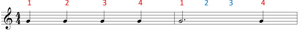 Color Coded Quarter Note Clapping (4-4) - color - line 1