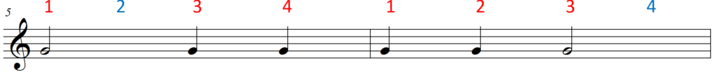 Color Coded Quarter Note Clapping (4-4) - color - line 3