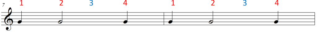 Color Coded Quarter Note Clapping (4-4) - color - line 4
