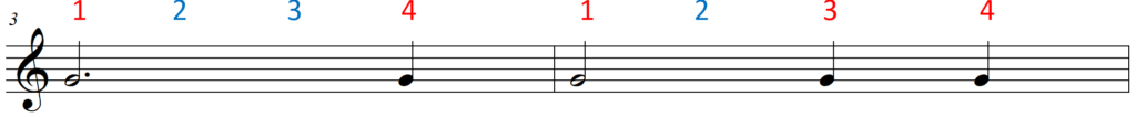 Color Coded Quarter Note Clapping Quiz - color - line 2