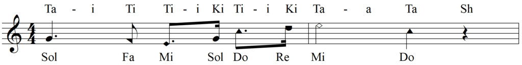 Singing Dotted Eighth Note Rhythm - Battle Hymn of the Republic line 1