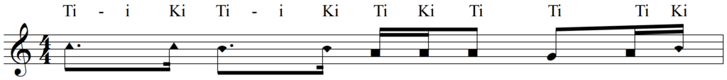 Singing Dotted Eighth Note Rhythm - Quiz line 1 (2)