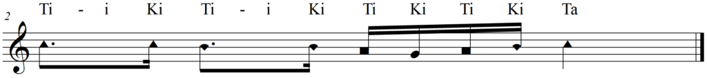Singing Dotted Eighth Note Rhythm - Quiz line 2 (2)