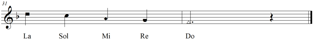 Singing Chromatic Solfege Using Shape Notes - Alexander's Ragtime Band line 16