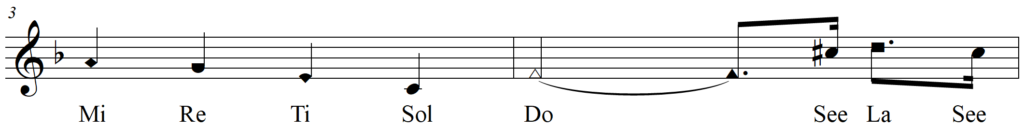 Singing Chromatic Solfege Using Shape Notes - Alexander's Ragtime Band line 2
