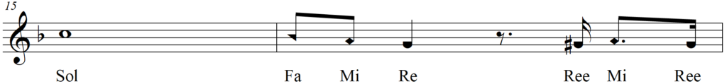 Singing Chromatic Solfege Using Shape Notes - Alexander's Ragtime Band line 8