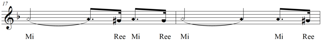 Singing Chromatic Solfege Using Shape Notes - Alexander's Ragtime Band line 9