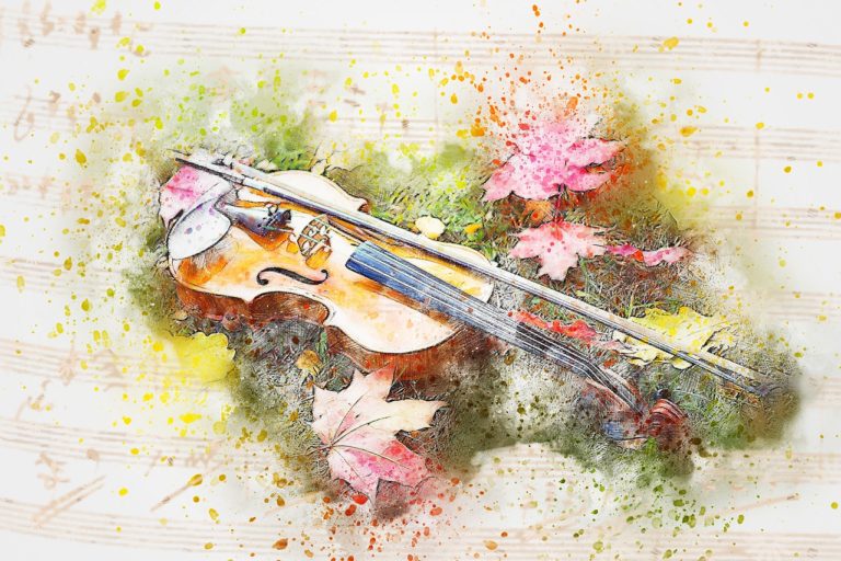 How to Graduate from Color Coded Music Notes - Part I – violin watercolor.jpg