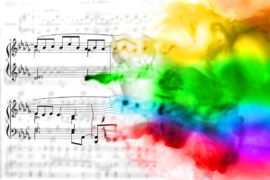 Harmony is Tone Color - sheet music with color - Accurately Reading Musical Notes and the Colors of a Rainbow - Is Singing Solfege Helpful for Learning to Hear Intervals by Ear