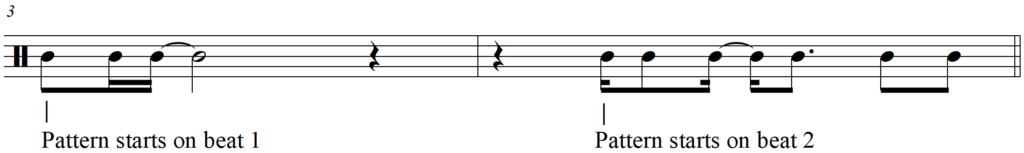 Writing Great Songs Using Rhythmic Motifs - Alternating Rhythmic Motif Pattern line 2 (2)