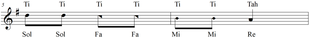Singing Rhythm Syllables in 2-4 Time - ABCs alternate version line 3