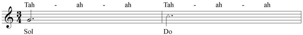 Singing Dotted Half Note Rhythm Syllables - My Bonnie (Chorus) line 1