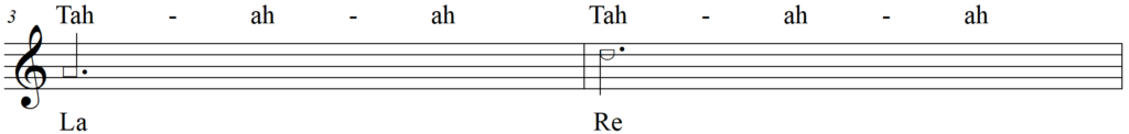 Singing Dotted Half Note Rhythm Syllables - My Bonnie (Chorus) line 2