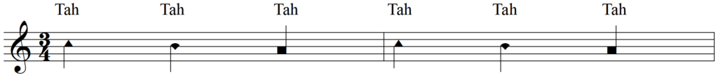 Singing Dotted Half Note Rhythm Syllables - Quiz line 1