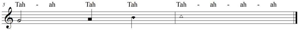 Singing Rhythm Syllables in Cut Time - Quiz line 3