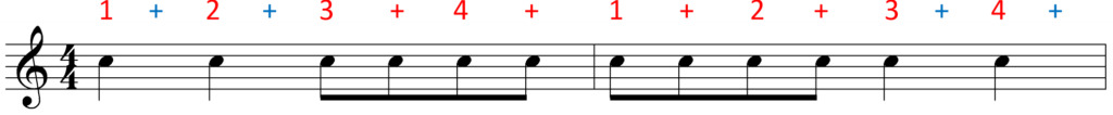 Color Coded Eighth Note Clapping - Quiz - color - line 1