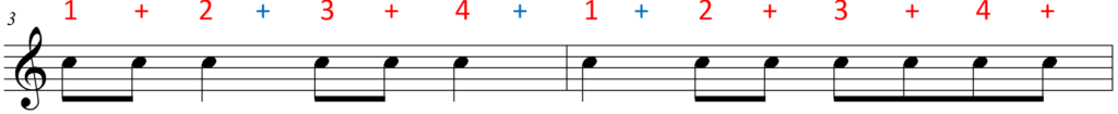 Color Coded Eighth Note Clapping - color - line 2