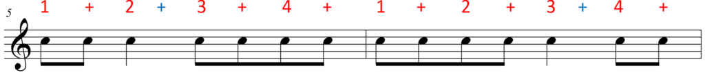 Color Coded Eighth Note Clapping - color - line 3