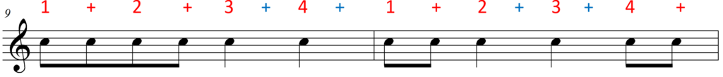Color Coded Eighth Note Clapping - color - line 5