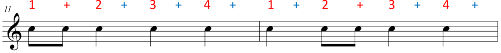 Color Coded Eighth Note Clapping - color - line 6