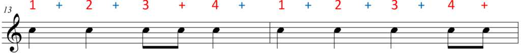 Color Coded Eighth Note Clapping - color - line 7