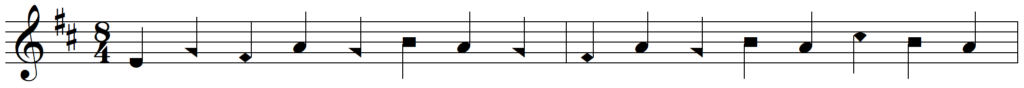 Singing Shape Note Solfege Dorian Melodies - Quiz line 1