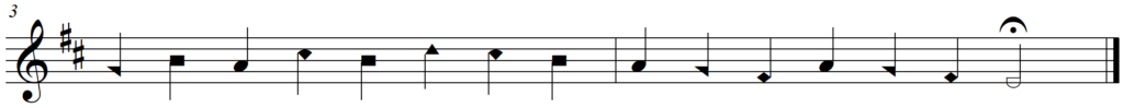 Singing Shape Note Solfege Dorian Melodies - Quiz line 2