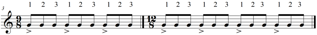 Singing Rhythm Syllables in 6-8 Time - Comparison of Compound Meters with 3-8 line 2