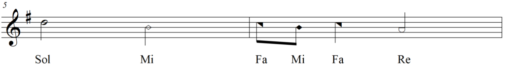 Singing Shape Note Solfege Phrygian Melodies - Ave Maris Stella Lucens Miseris line 3