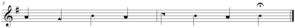 Singing Shape Note Solfege Phrygian Melodies - Quiz line 2