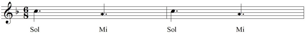 Singing Shape Note Solfege Mixolydian Melodies - Christ Was Born on Christmas Day line 1