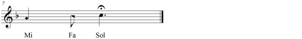 Singing Shape Note Solfege Mixolydian Melodies - Christ Was Born on Christmas Day line 4