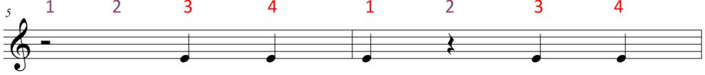 Color Coded Quarter Rest Clapping - color - line 3