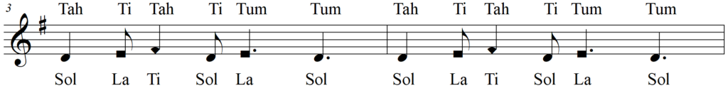 Singing Rhythm Syllables in 12-8 Time (line 2)