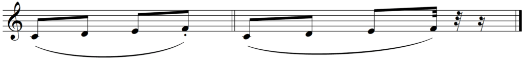 How Can Legato Notes Be Played Staccato - Legato-Staccato Example 2