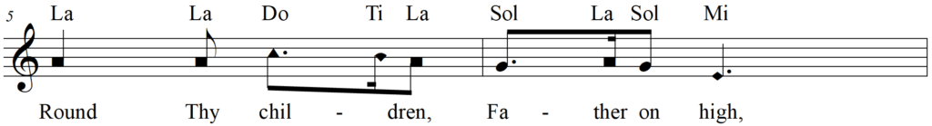 Sing Silent Night with Shape Note Solfege line 3a