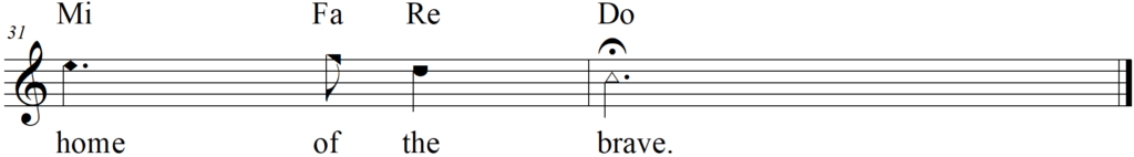 US Star Spangled Banner (Lyrics and Song) line 16