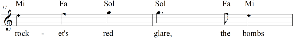 US Star Spangled Banner (Lyrics and Song) line 9