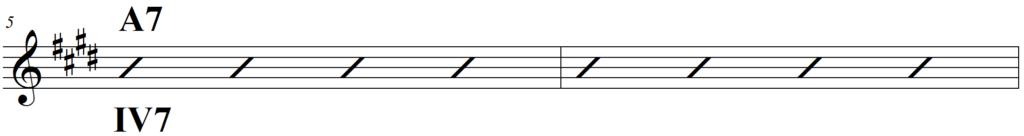 Chord Progression (Including the 12 Bar Blues) - 12 bar blues chord progression line 3