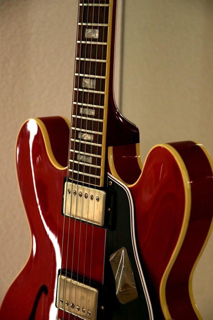 How to Play and Tune Authentic Blues Guitar Chords - Red ES 335
